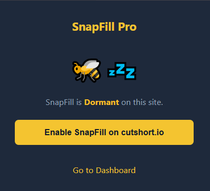 SnapFill Pro sidebar handle visible on a job portal